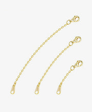 Chain Extender 14K Gold Plated Necklace Extension Chain Extenders for Jewelry Making (1 2 3 inch)